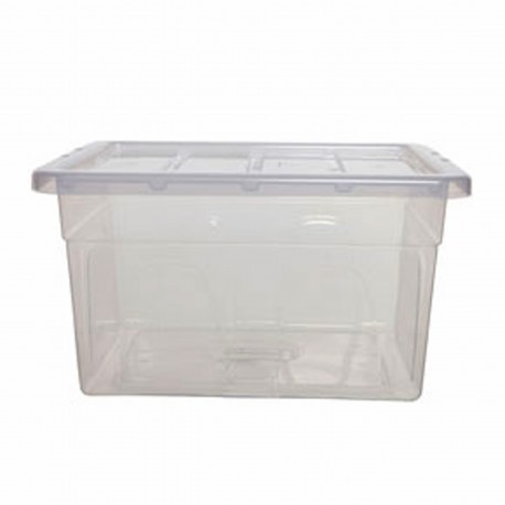 CAIXA PLASTIC RESISTENT AMB TAPA 32 LITRES.MIDA 370X450X260 MM.