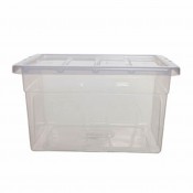 CAIXA PLASTIC RESISTENT AMB TAPA 32 LITRES.MIDA 370X450X260 MM.