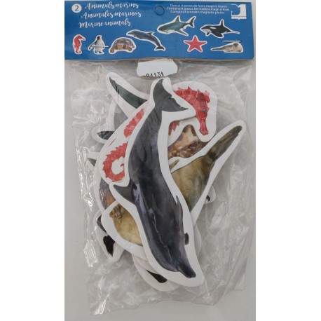 OFERTA - ANIMALS MARINS. 8 PECES MAGNÈTIQUES