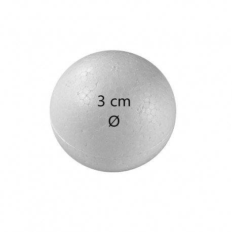 BOLES POREX 3 CM. DIÀMETRE. BOSSA 30 UNITATS