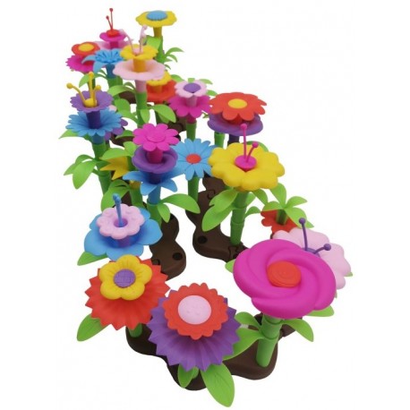 FLOWER GARDEN 104 PECES PER CONSTRUIR FLORS + 3 ANYS