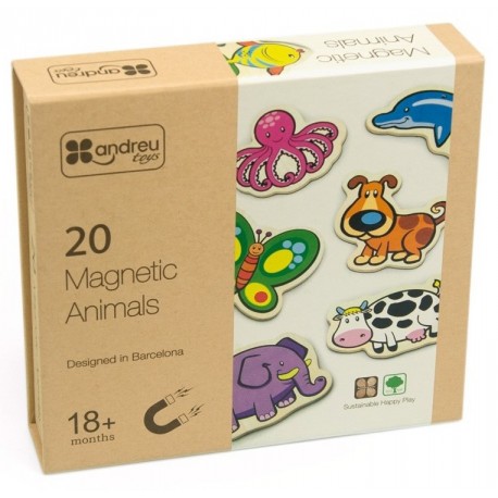 ANIMALS MAGNÈTICS FUSTA 8 CM. UNITAT. JOGUINA A PARTIR DE 18 MESSOS.