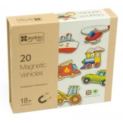 VEHICLES MAGNÈTICS FUSTA 8 CM. UNITAT.  JOGUINA A PARTIR DE 3 ANYS