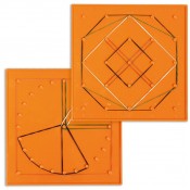GEOPLANS. SET 6 GEOPLANS 15 CM, 6 COLORS, 2 CARES I 120 GOMES. JOGUINA A PARTIR DE 7 A 9 ANYS