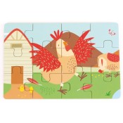 LA GRANJA, 4 PUZZLES DE 12 PECES PER FORMAR DIORAMA DE 48 PECES. 19,6 X 13,6 X 3 CM. JOGUINA A PARTIR DE 2 ANYS