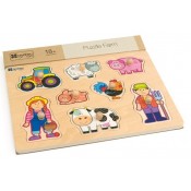ENCAIX ANIMALS GRANJA. FUSTA 8 PECES 30 x 22,5 x 1 CM. JOGUINA A PARTIR DE 18 MESOS.