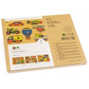 ENCAIX TRANSPORTS. FUSTA 7 PECES 30 X 22,5 X 1 CM. JOGUINA A PARTIR DE 1 ANY